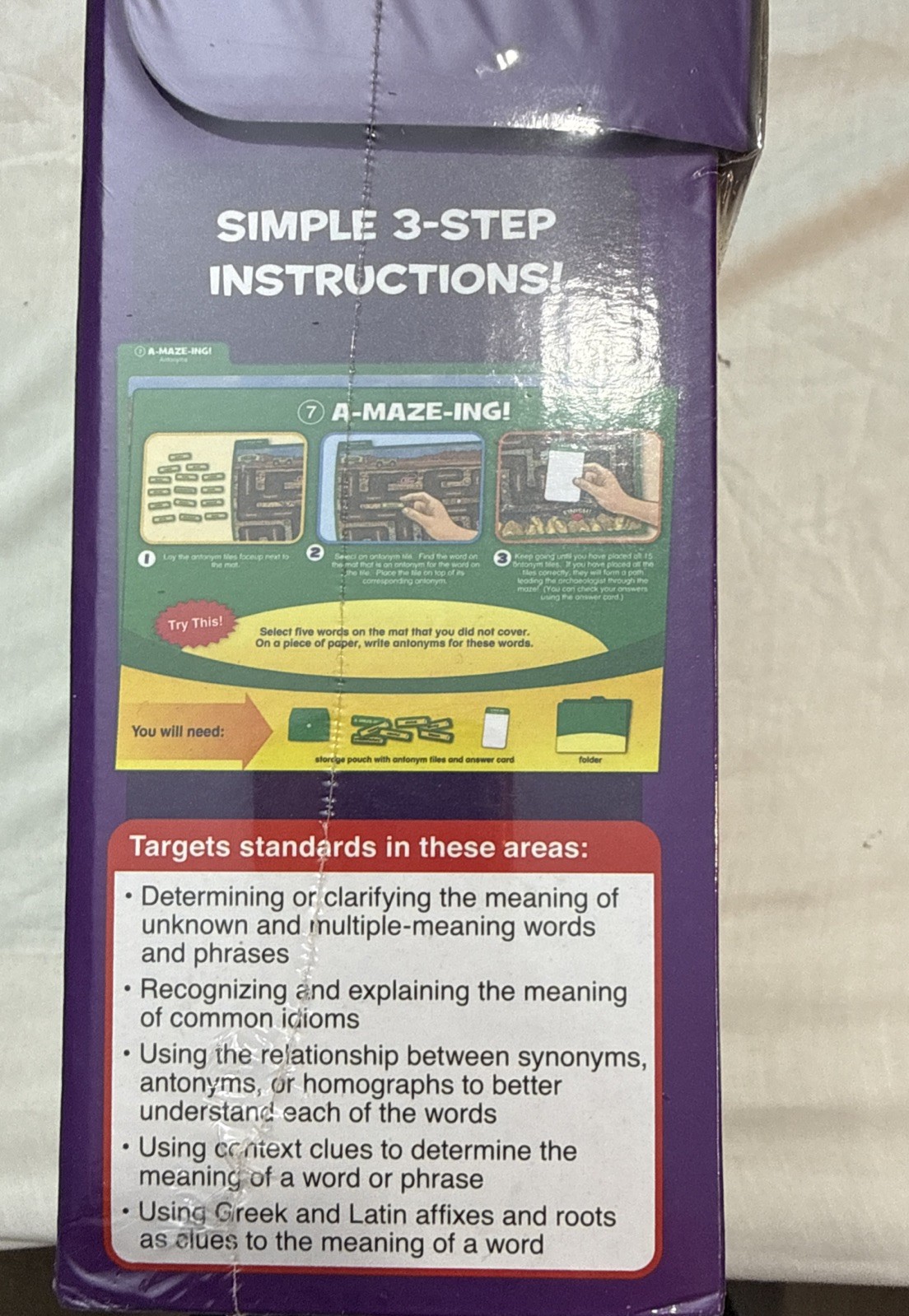 New Sealed Lakeshore Vocabulary Elementary Folder Games Grade 4-5