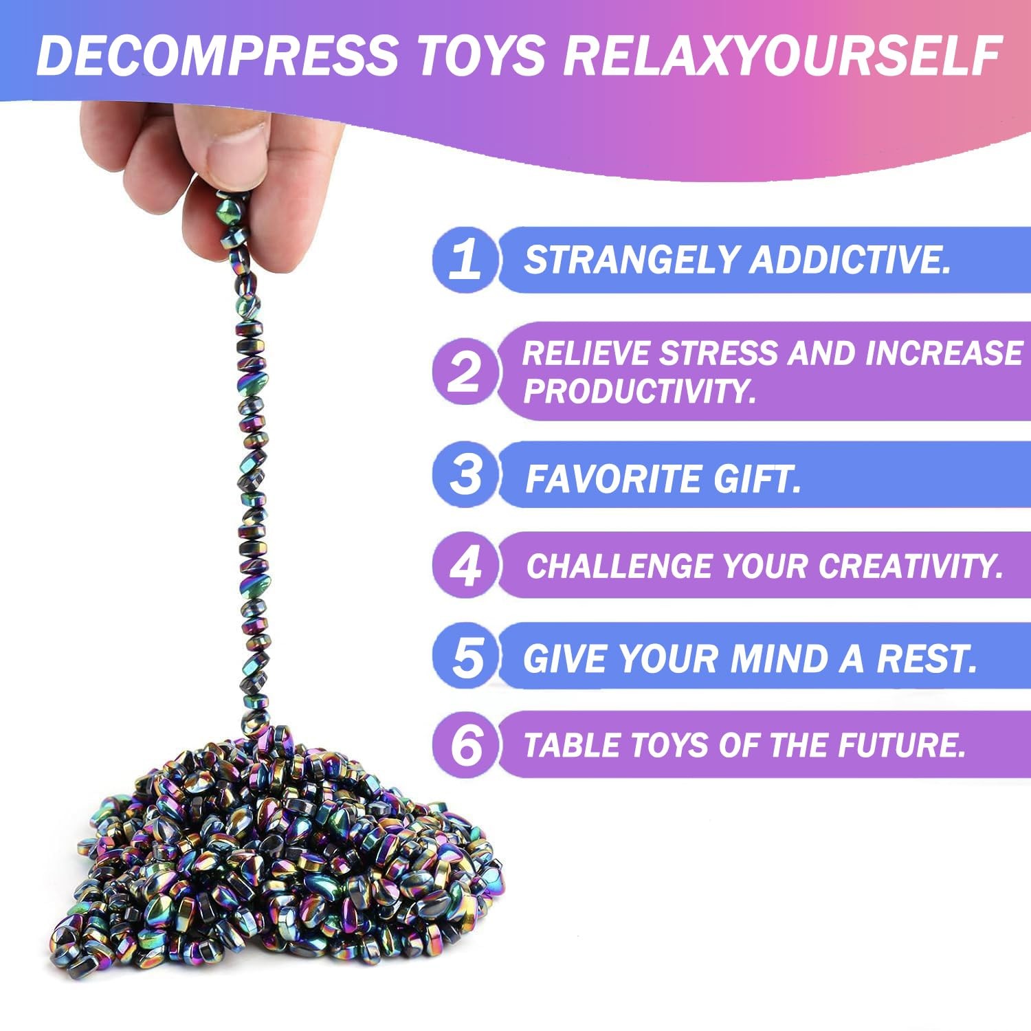 550pcs Desk Fidget Toys for Adults,Stress & Anxiety Relief, Small, Colorful