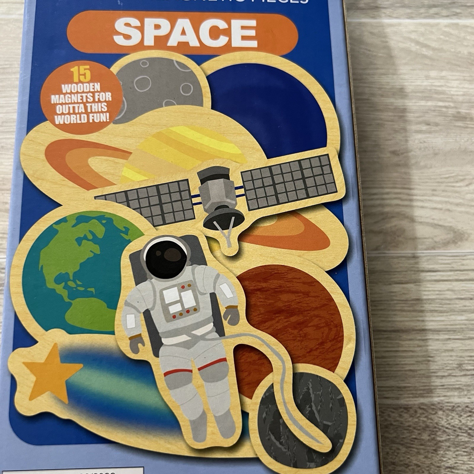 Bendon MagnaFun Space Wooden Magnetic Pieces 15 Pack Educational Toy New