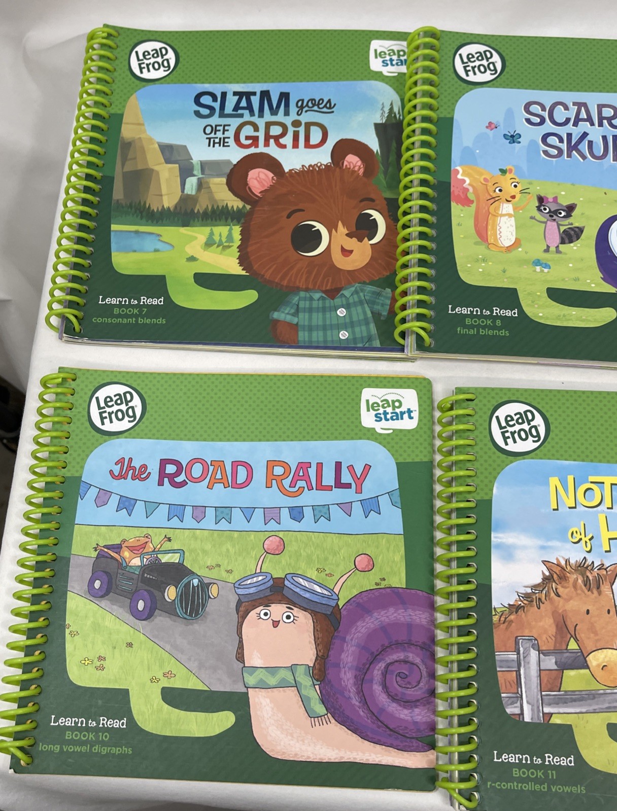 Lot Of 6 Leap Frog Leap Start SPIRAL Learning BOOKS-Learn to Read #7-12