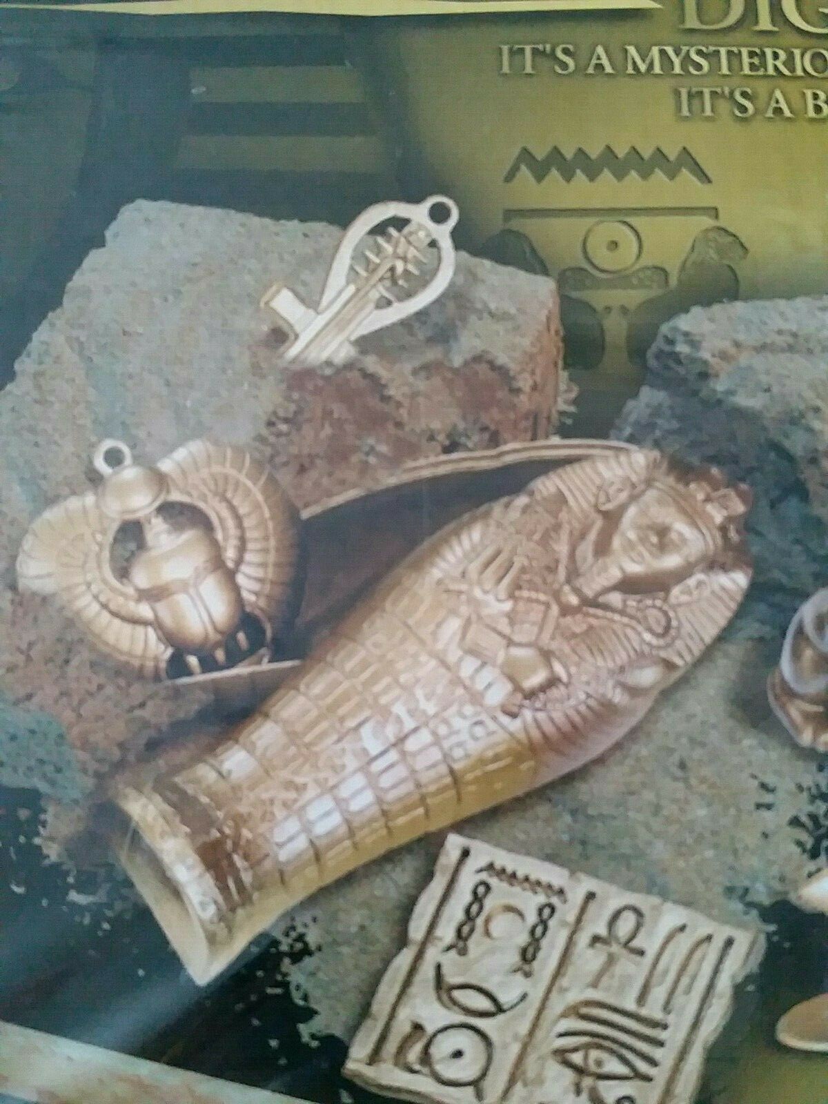 Mystic Egyptian Tomb Dig & Play Board Game Checkers Dice 4M New Sealed Ages 7&Up