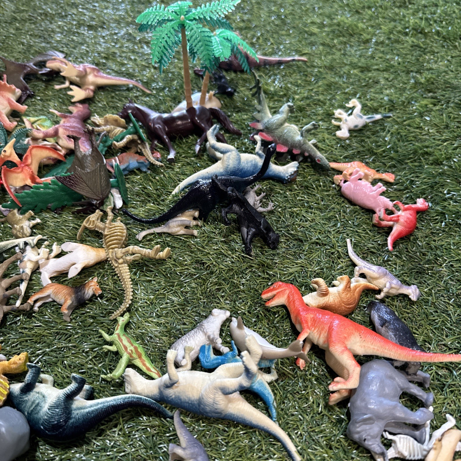 80+ Lot Rubber / Plastic Wild Animals Mini Dinos Farm Ocean Safari Bugs More