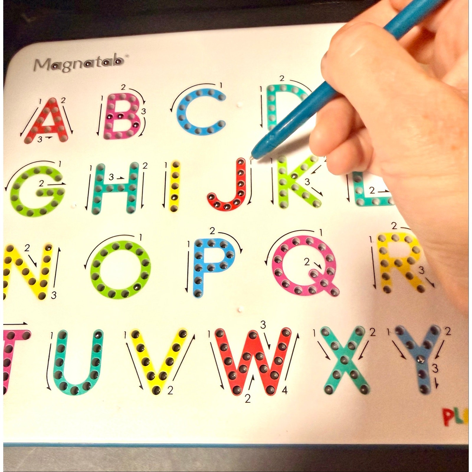 2 Magnatab boards by Playskool Upper & Lowercase learning how to write magnetic