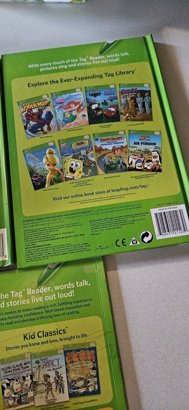 Lot of 3 Leap Frog Tag Books Toy Story Foster’s Ozzie And Mack