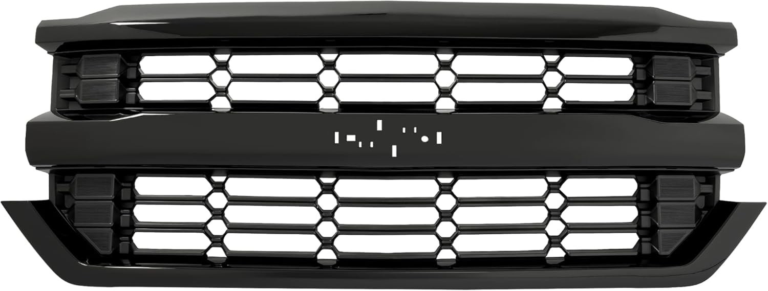 Front Grille Assembly Compatible with 2016-2019 Chevy Chevrolet Silverado 1500 R