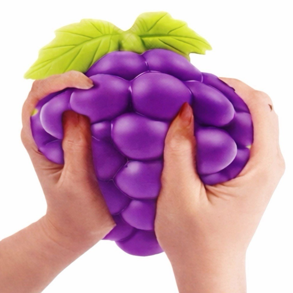 🍇 Smush Mart Scented Grapes JUMBO VIRAL SQUISHY 6” RMS USA Crazy Fun