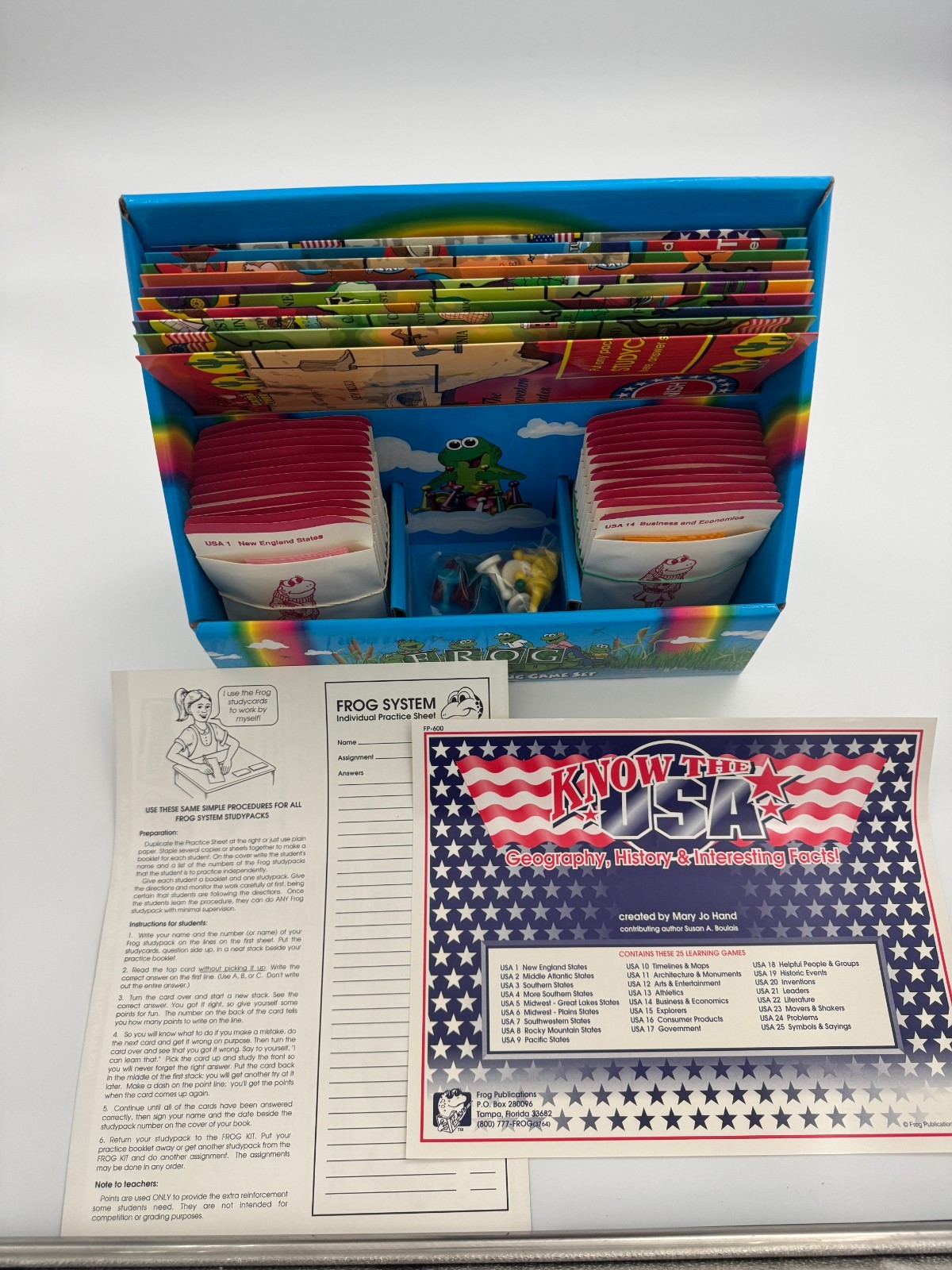 Frog Know the USA! Classroom Learning Game Set – FP-600 – 25 Games – Geography