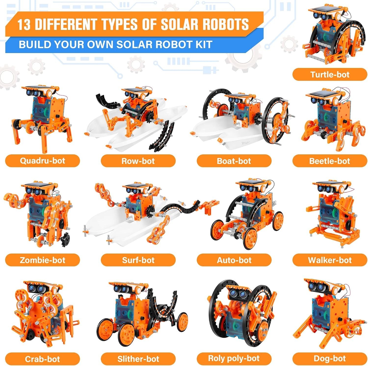 Hands-On 13-in-1 STEM Solar Robot Kit for Kids 8-12 – Fun Learning Experience