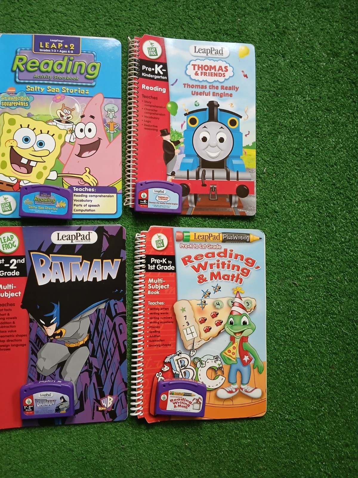 LOT OF 9 LEAPFROG LEAP PAD GAME CARTRIDGES SPIDER-MAN,BATMAN + READ