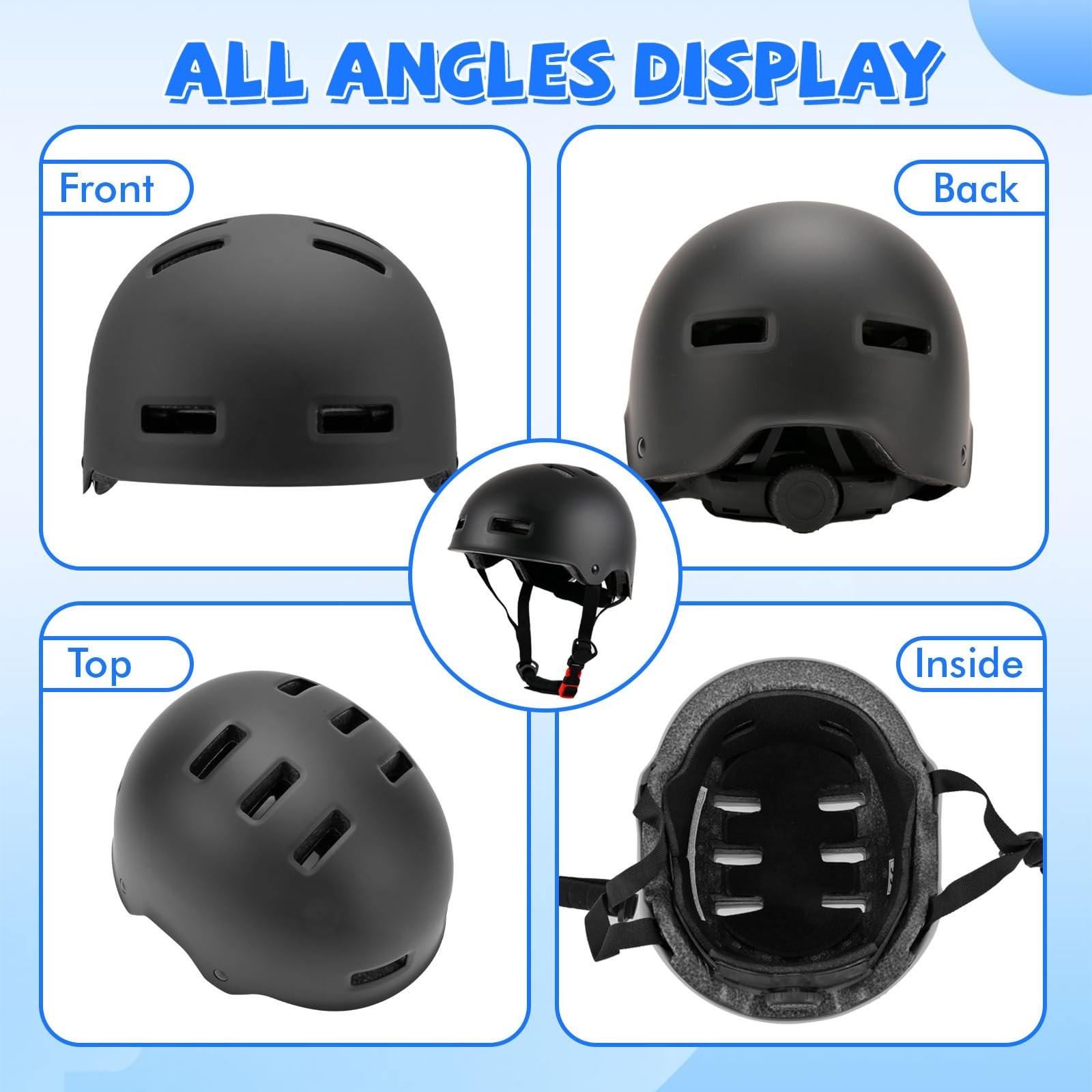 Adjustable Kids Bike Helmet for Boys Girls Youth, Kids Protective Helmets for…