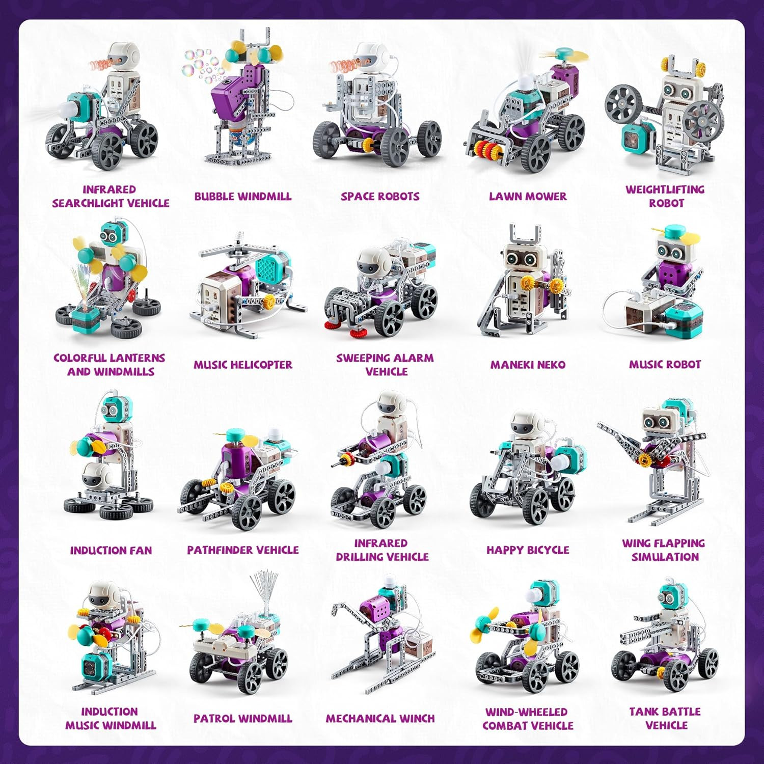 24-IN-1 STEM Circuit Science Experiments Robotics Kits Toys for Kids Ages 8-12 9
