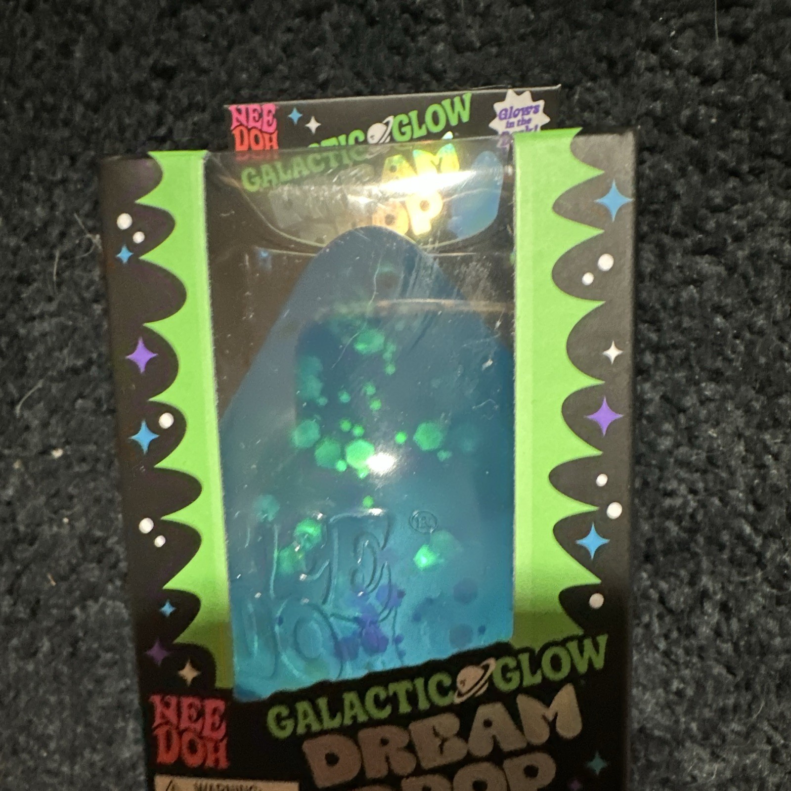 Schylling Nee Doh Galactic Glow Dream Drop Squeeze Toy Blue/Green 26060HY