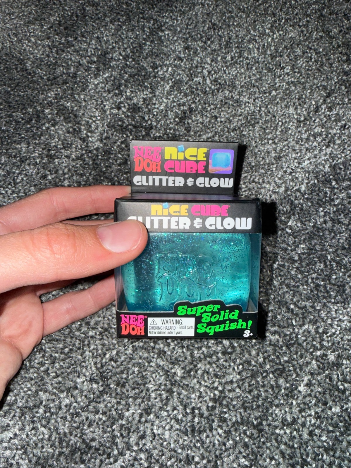 NeeDoh Nice Cube Glitter & Glow Blue 8 in Stock Brand new Factory Sealed