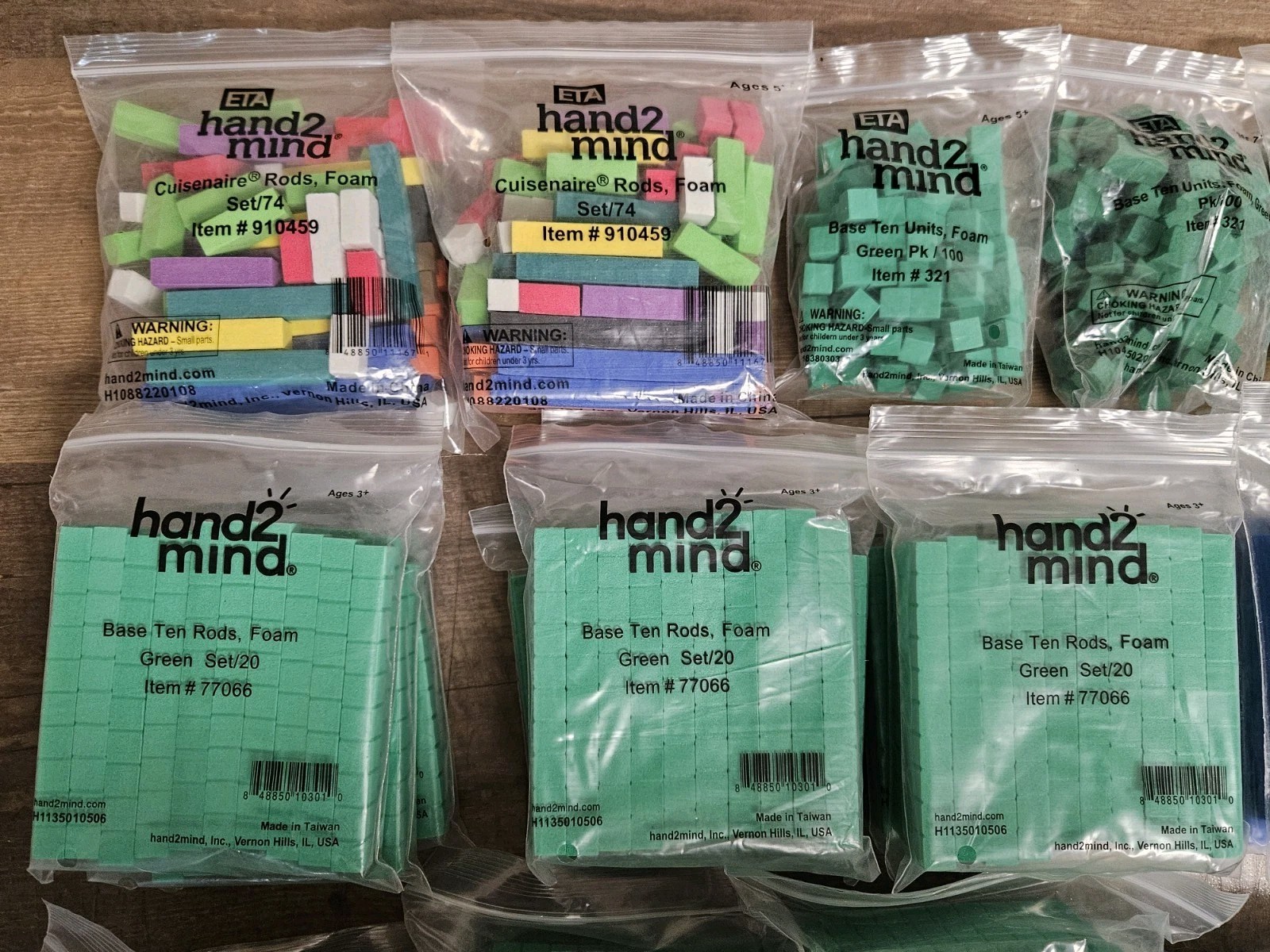 STEM Foam Rods, Flats And Singles Mixed Lot Home School Counting