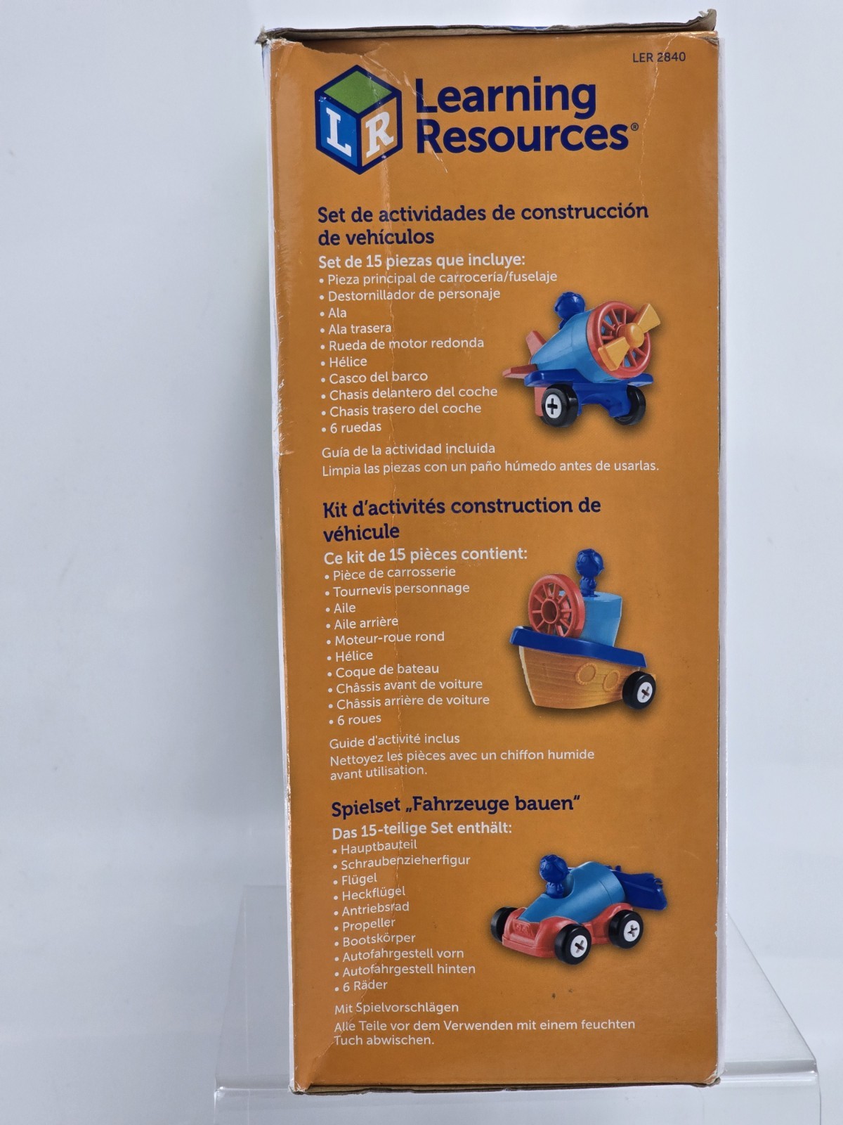 NEW SEALED Learning Resources STEM 1,2,3, Build It Car, Plane, Boat Kit Ages 2+