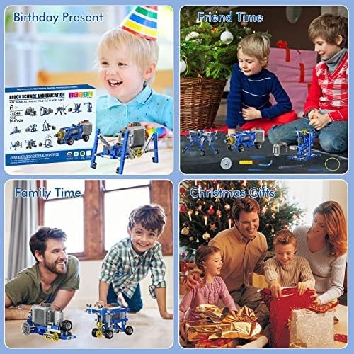 330Pcs Building Kit, 12 in 1 STEM Toys with Electric Power Motor for Kids, DI…