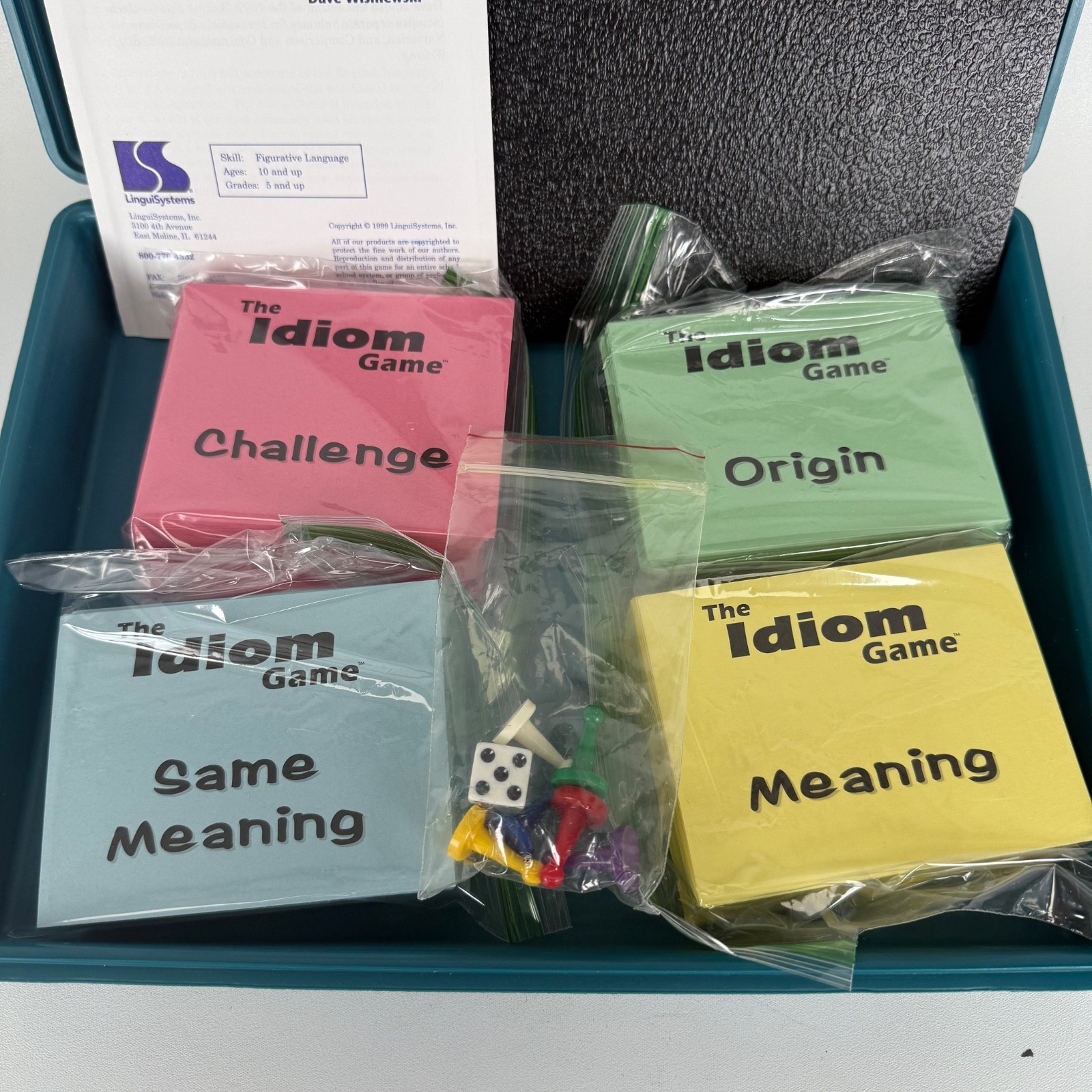 RARE VINTAGE LinguiSystems “The Idiom Game” Complete! Dave Wisniewski