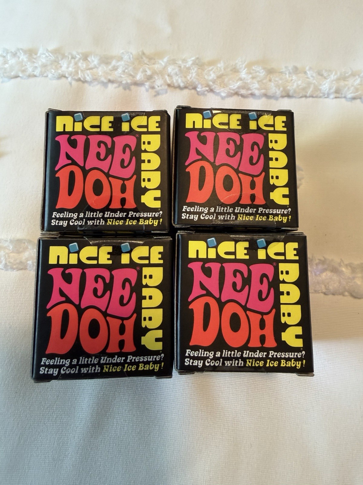 NeeDoh Nice ICE Baby 4 pack, Set of 4 Nee Doh Mini Nice Cube BRAND NEW SEALED