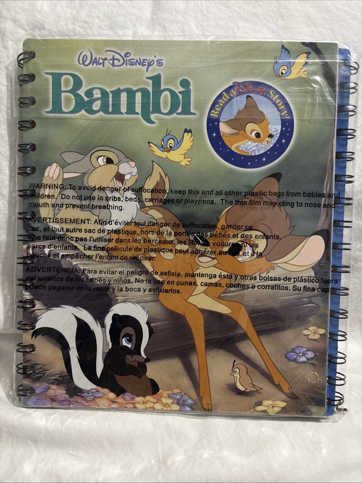 Story Reader 3 Books Disney Library Bambi Lady and the Tramp Peter Pan Kids NEW