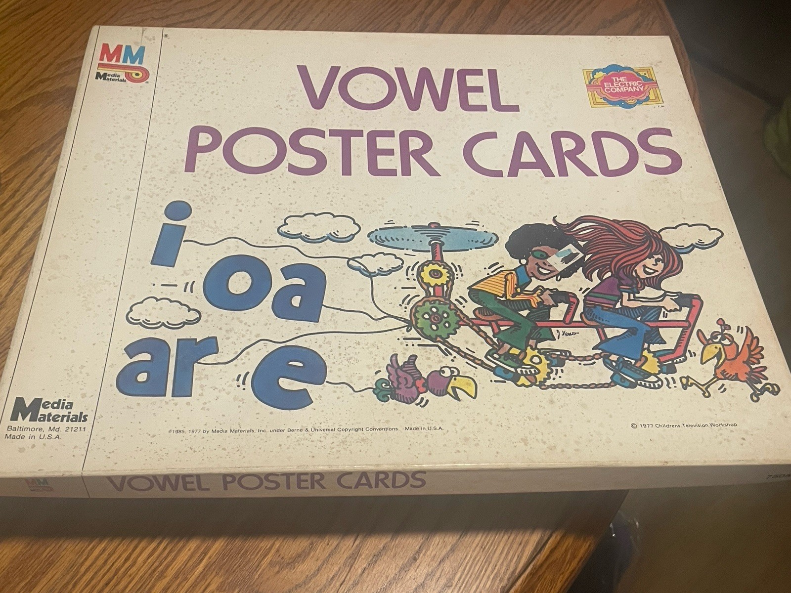 Vowel Poster Cards The Electric Company 1985
