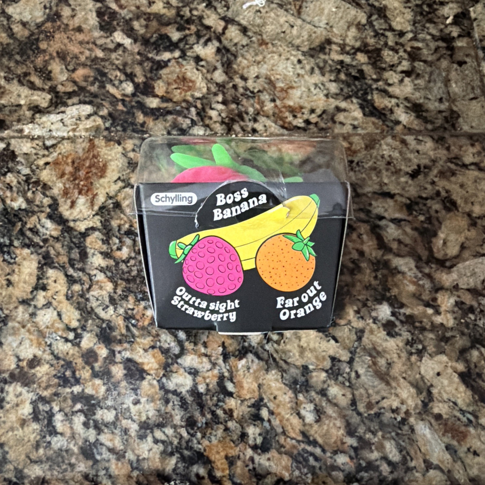 Schylling Groovy NeeDoh Fruit Squeeze Toy Set Boss Banana Strawberry Orange 3+