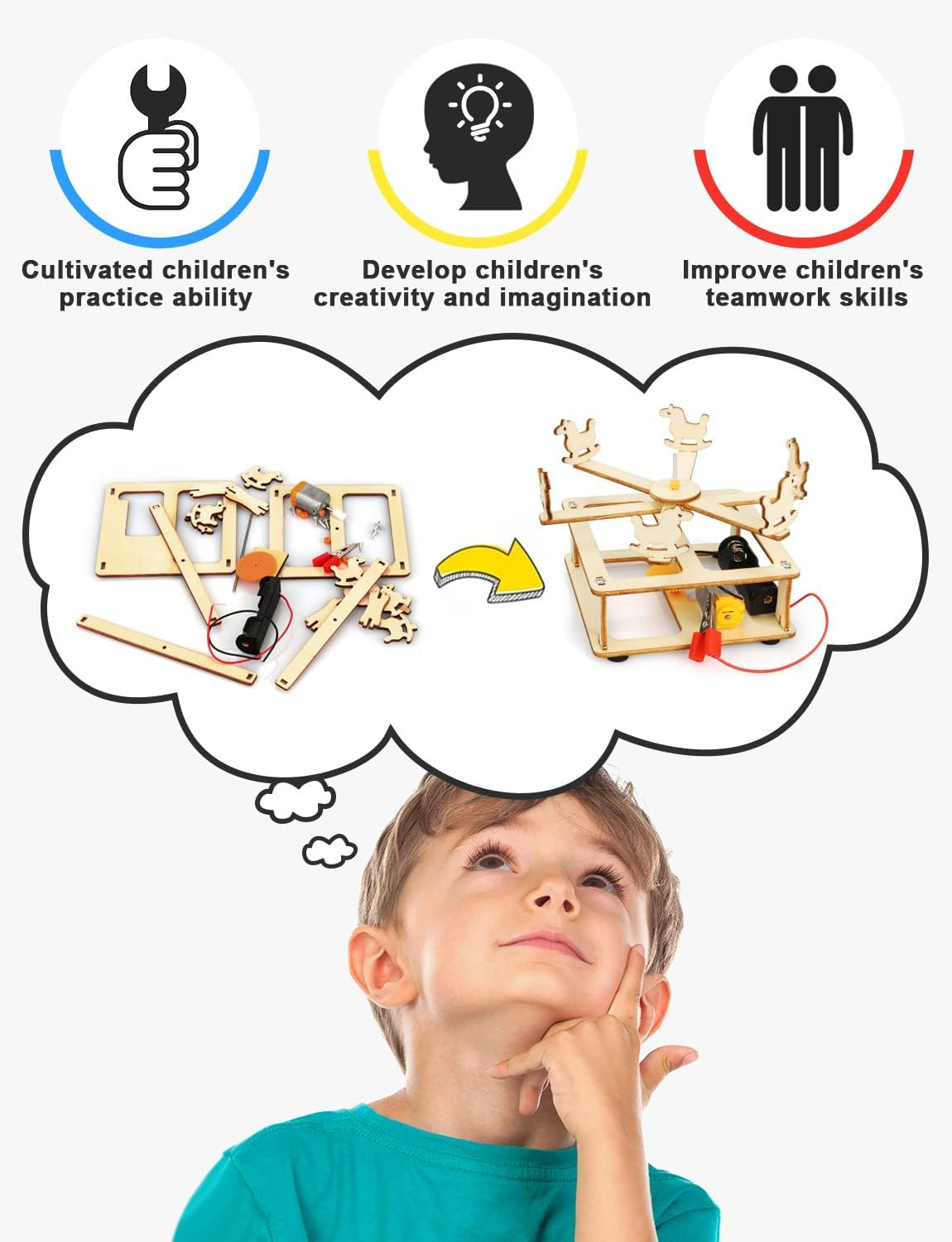 4 in 1 STEM Kits for Kids Age 8-10, Science Kits Building Projects for Kids, STE