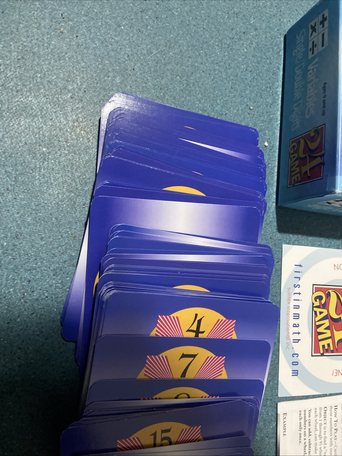 24 Game Variables Single/Double Digits Card Math Game 96 Cards 100% Complete!