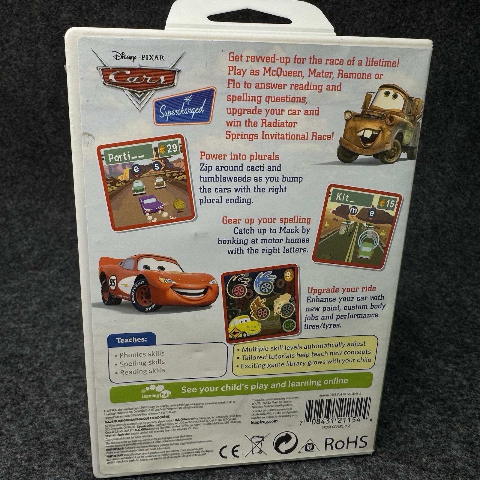 LeapFrog Leapster Disney Pixar Cars Supercharged Leapster 2 Complete Game