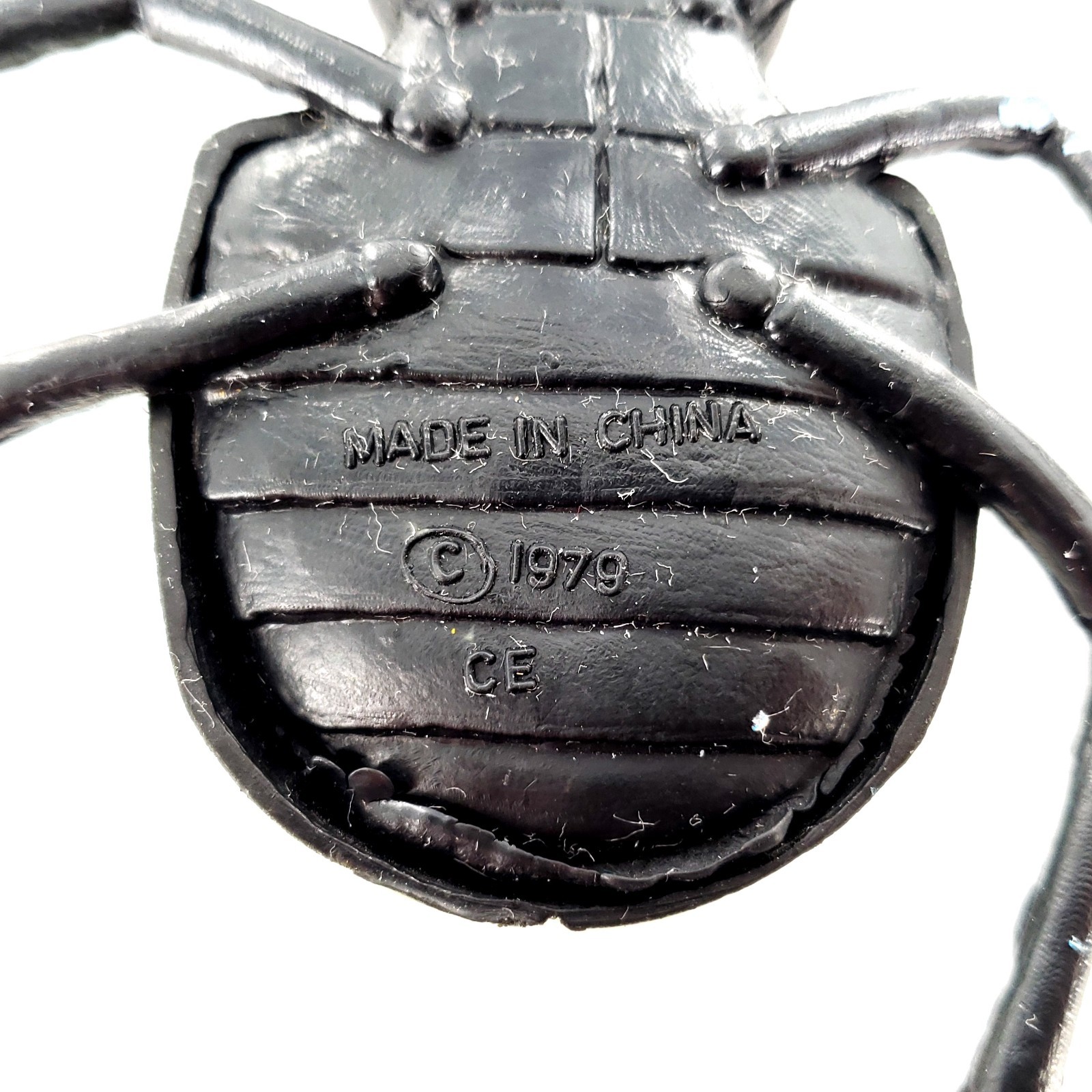 Vintage 1979 Green Rubber Plastic Beetle Insect Bug Toy Figure