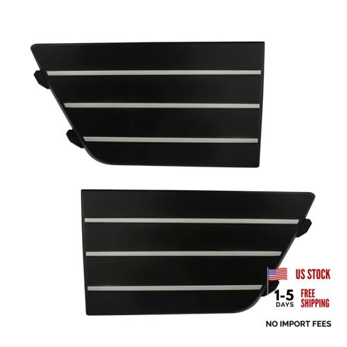 Front Lower Bumper Grill Grille Insert Cover Bumper Grille Cover(Pair)