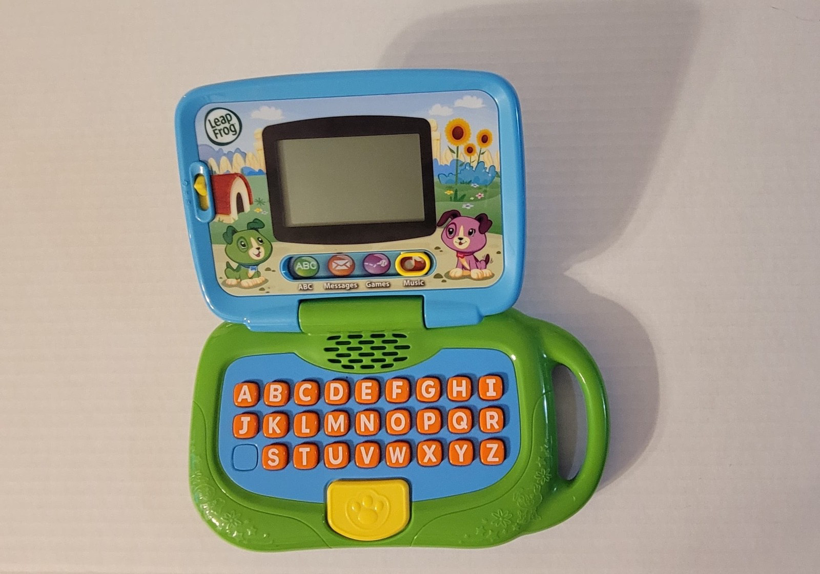 LeapFrog My Own Leaptop Green Blue Learning Laptop Toddler Toy Tested Works