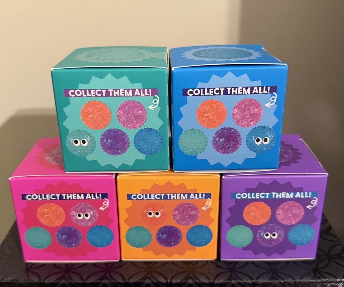 Lot Of 5 New J’adore Diamond Target Squishy Lot Pink Purple Orange Blue Teal