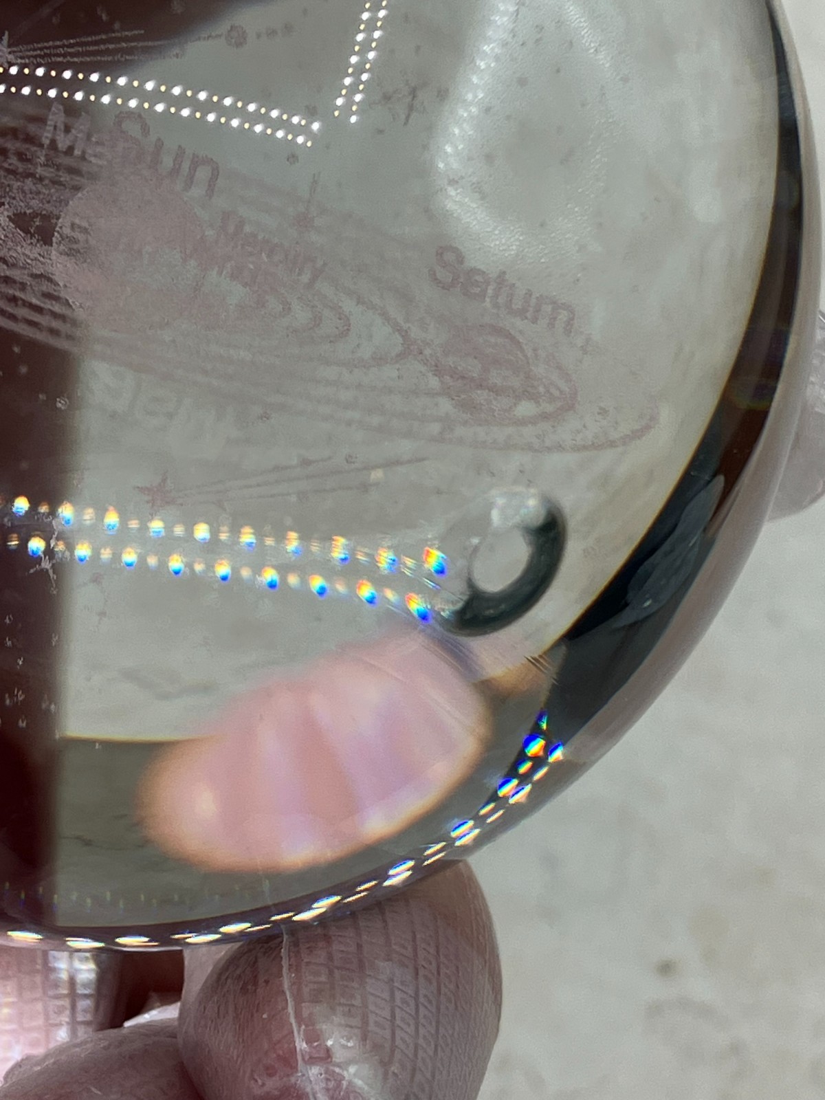 3D Solar System Crystal Ball Laser Planets Paperweight 3.5″