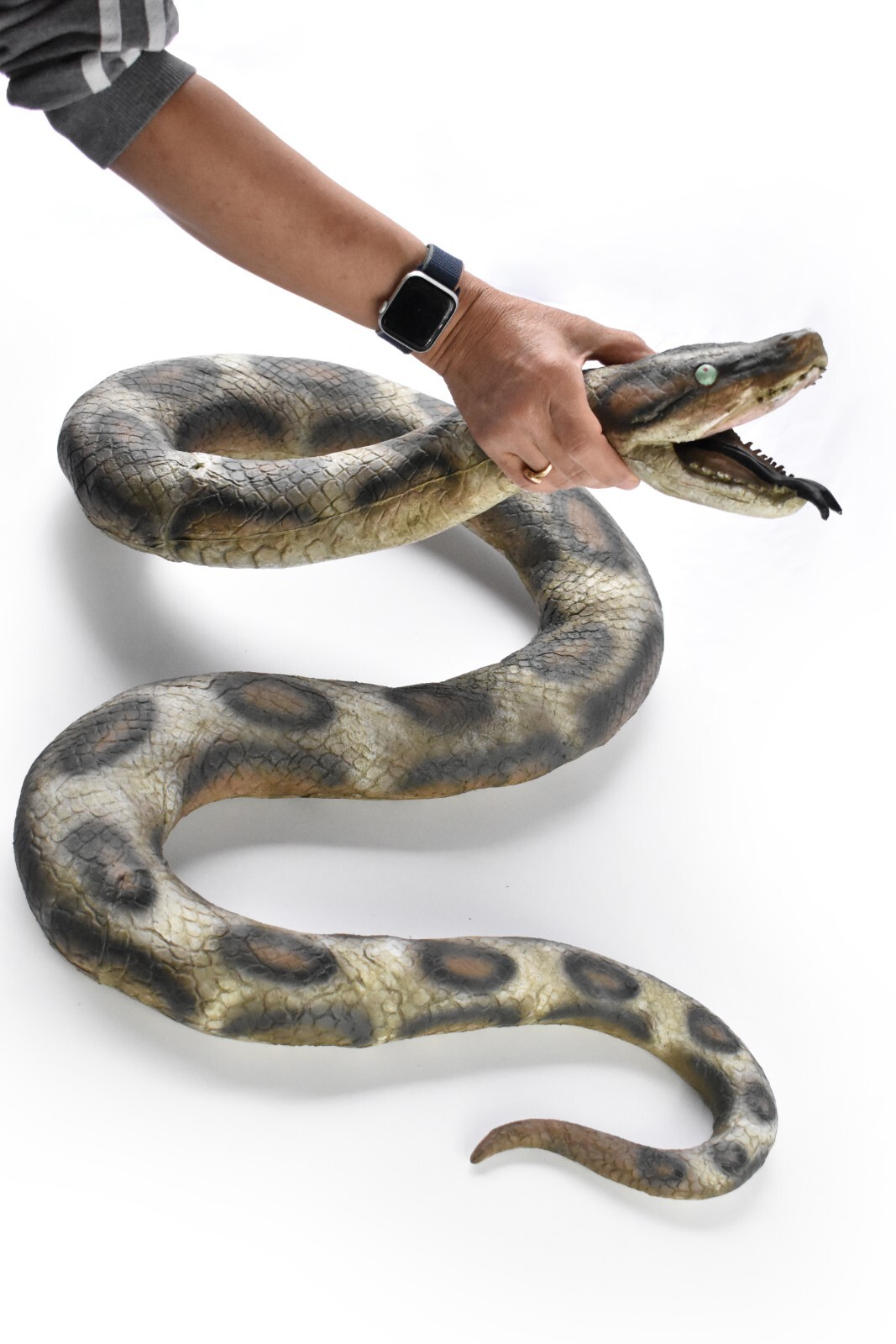 Realistic Giant Anaconda Snake foam-filled latex rubber snake 87″ F3405BB65