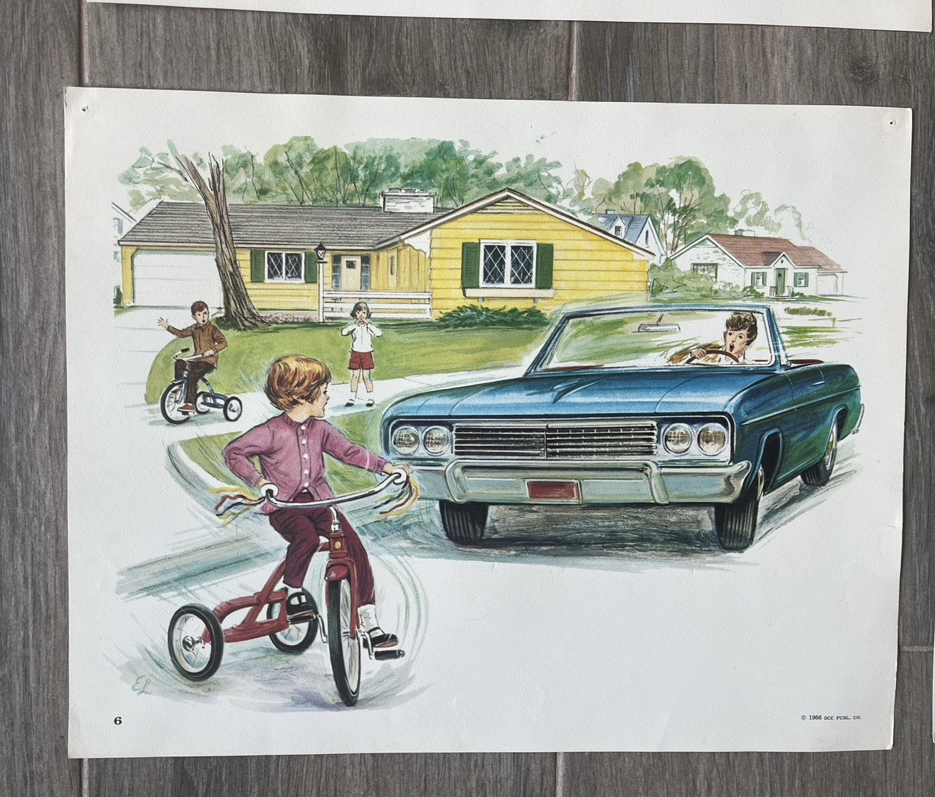 9 Vintage 1966 Original School Teaching Posters DCC Publ Children Playing/Safety
