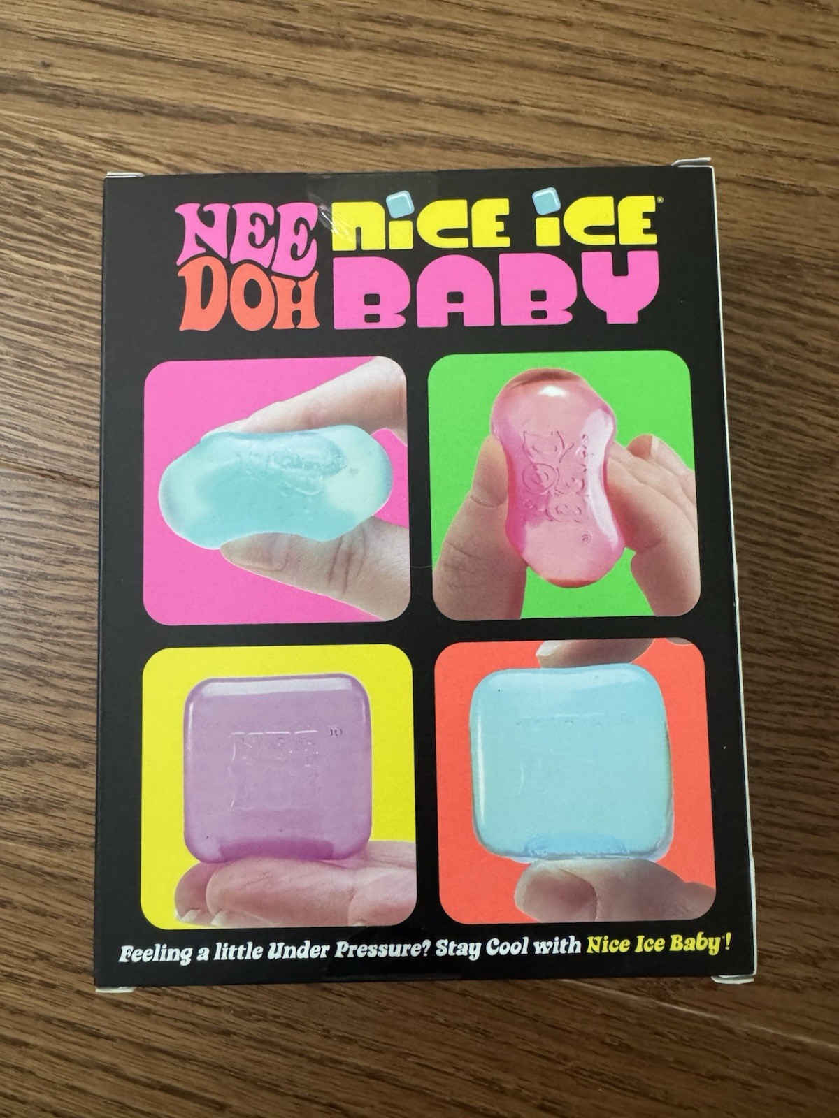 Nee Doh Fuzz Ball Nice Ice Baby 4 pack Cubes Pink Blue Purple Sealed Authentic