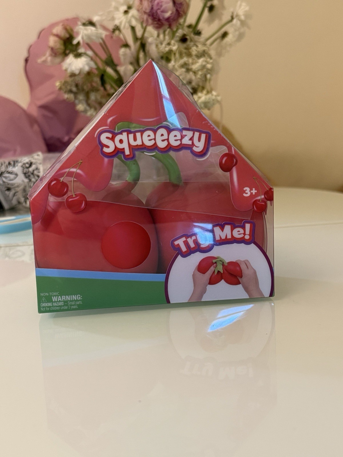 Sunny Days Squeezy Cherry Tactile Squeeze Toy
