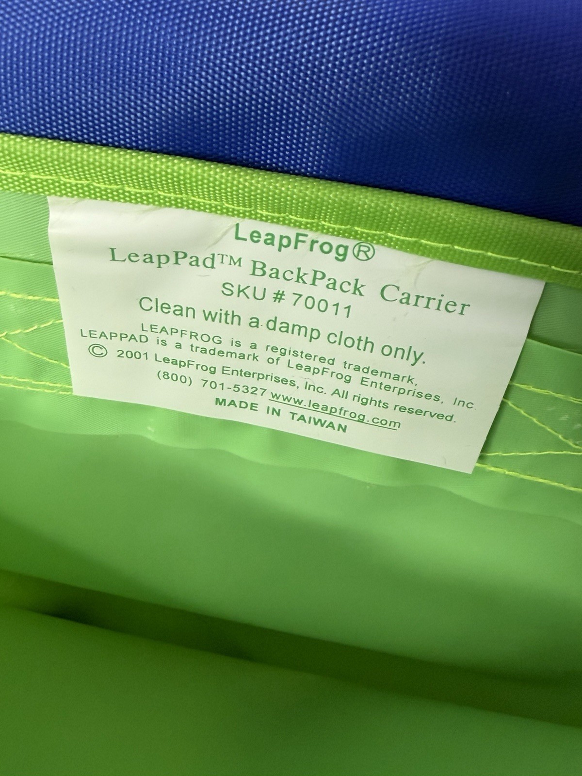 Leapfrog LeapPad Learning Game System Console Model 57-000-01 w/backpack TESTED