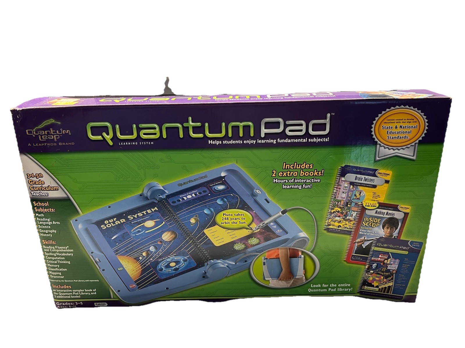 QUANTUM PAD Learning System 30025 by Leap Frog 8-11 yr olds VTG 2002 *NEW