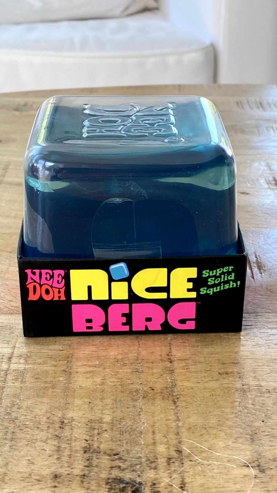 NeeDoh Nice Berg Blue Niceberg Solid Squish Large Cube Iceberg NEW AUTHENTIC