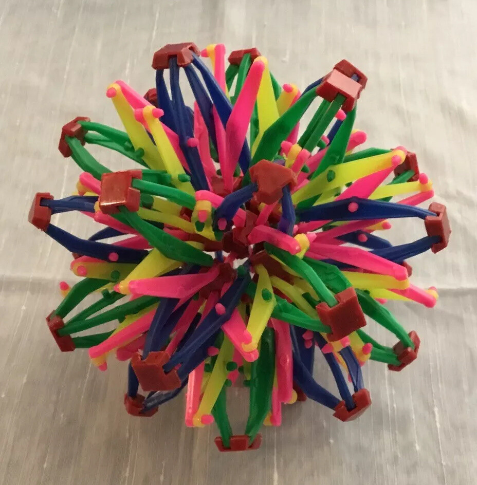 Mini Hoberman Sphere – Rainbow Expanding Toy Ball Multicolor 5-12″ M1301HC