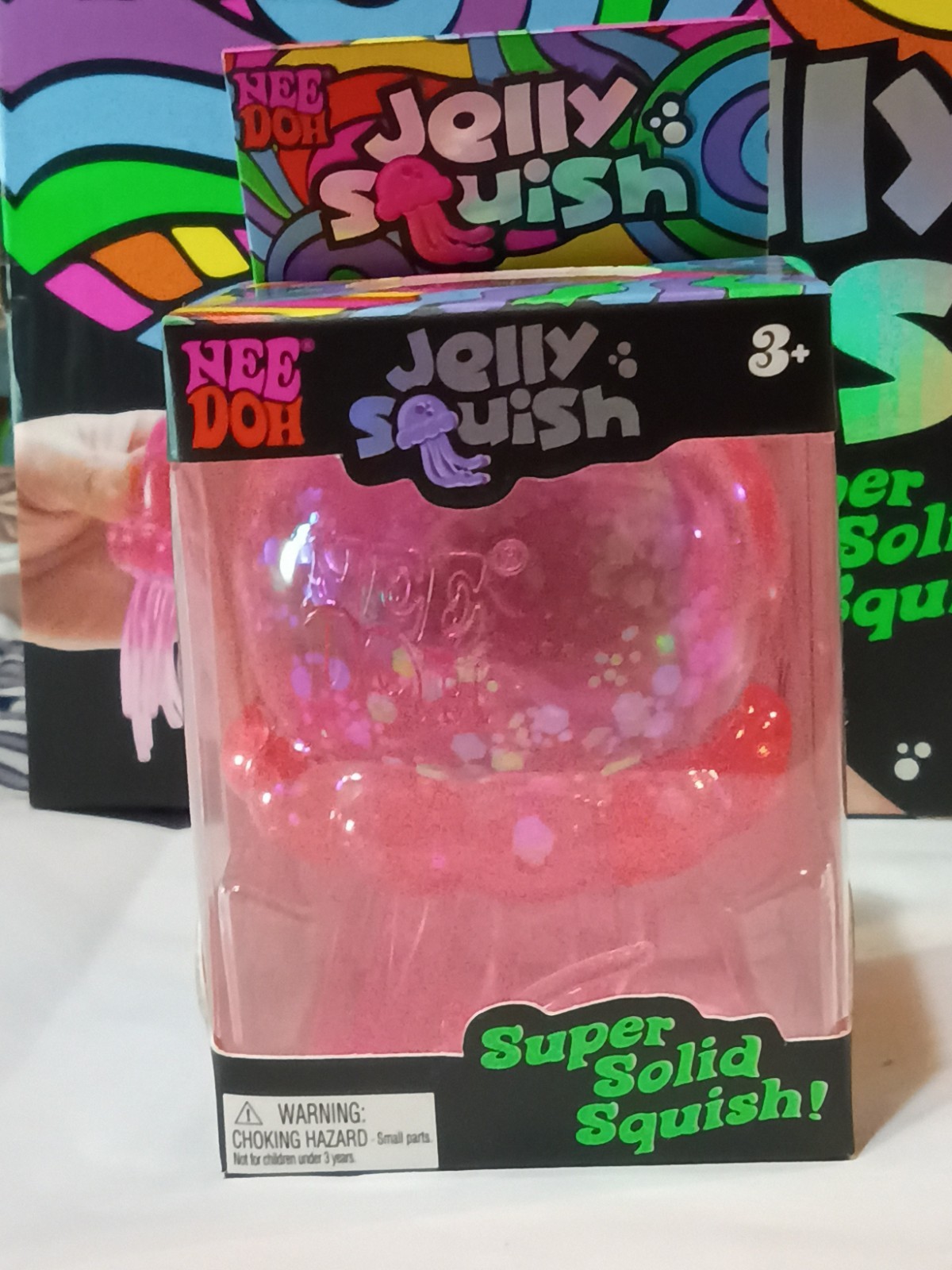 Authentic NeeDoh 🩷 PINK Jelly Squish Jellyfish Fidget Sensory Toy Schylling