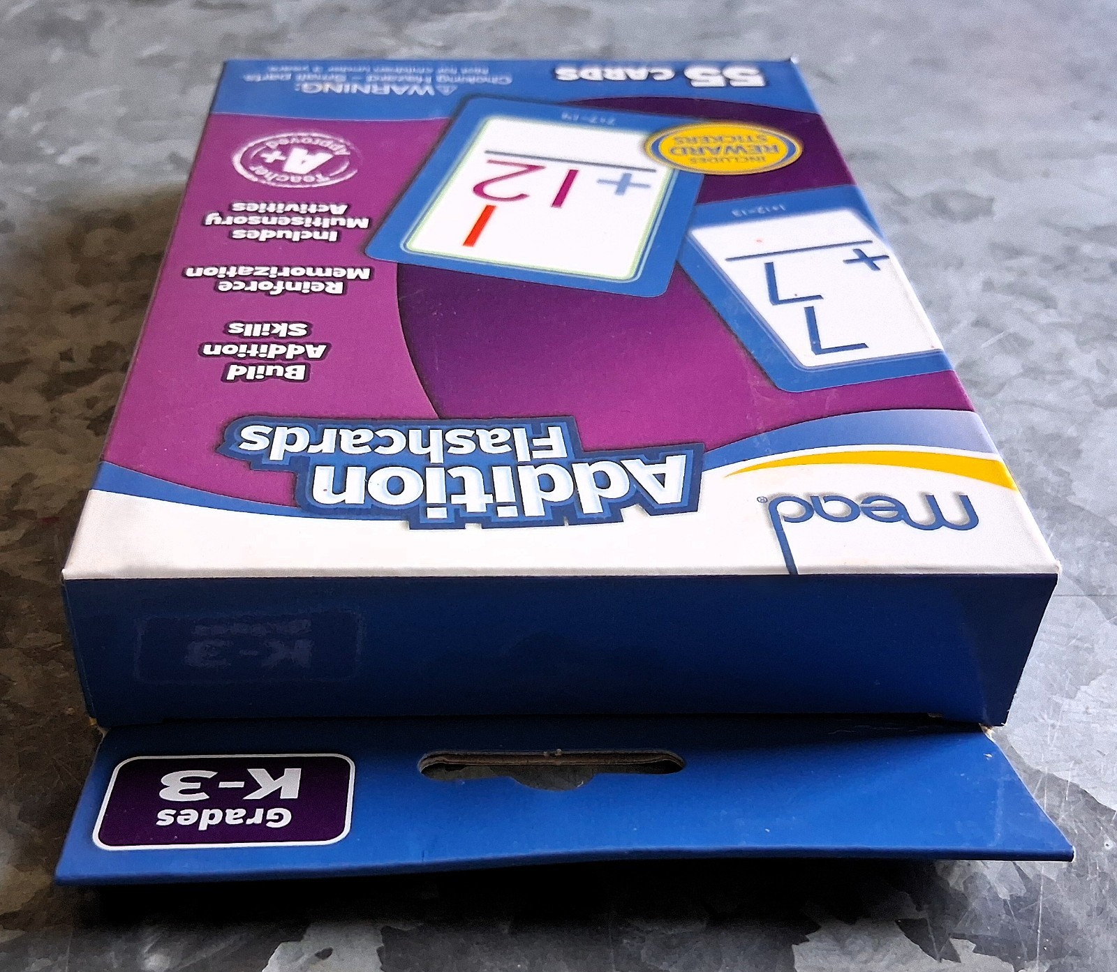 Mead Math Flashcards Choice of Addition or Division Grades K-4 55 Cards Stickers