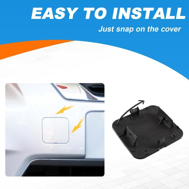 Car Front Bumper Tow Hook Cover Fit for Nissan Silver Right Passenger Side