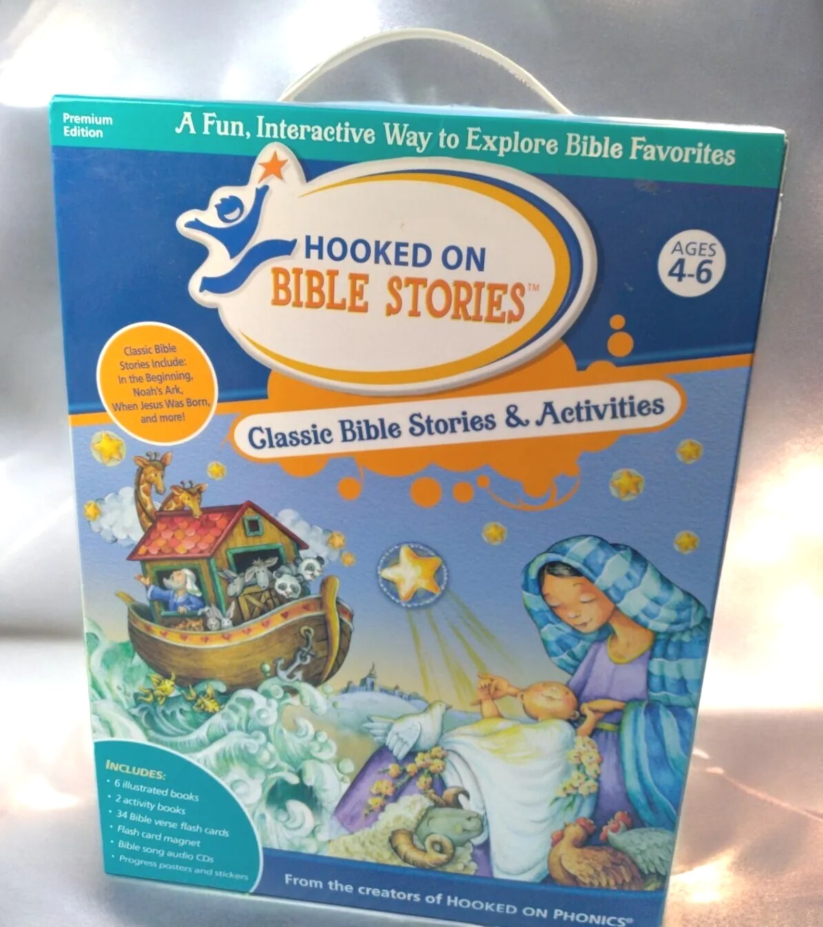 New Hooked on Phonics BIBLE STORIES Premium Edition And Activities age 4-6