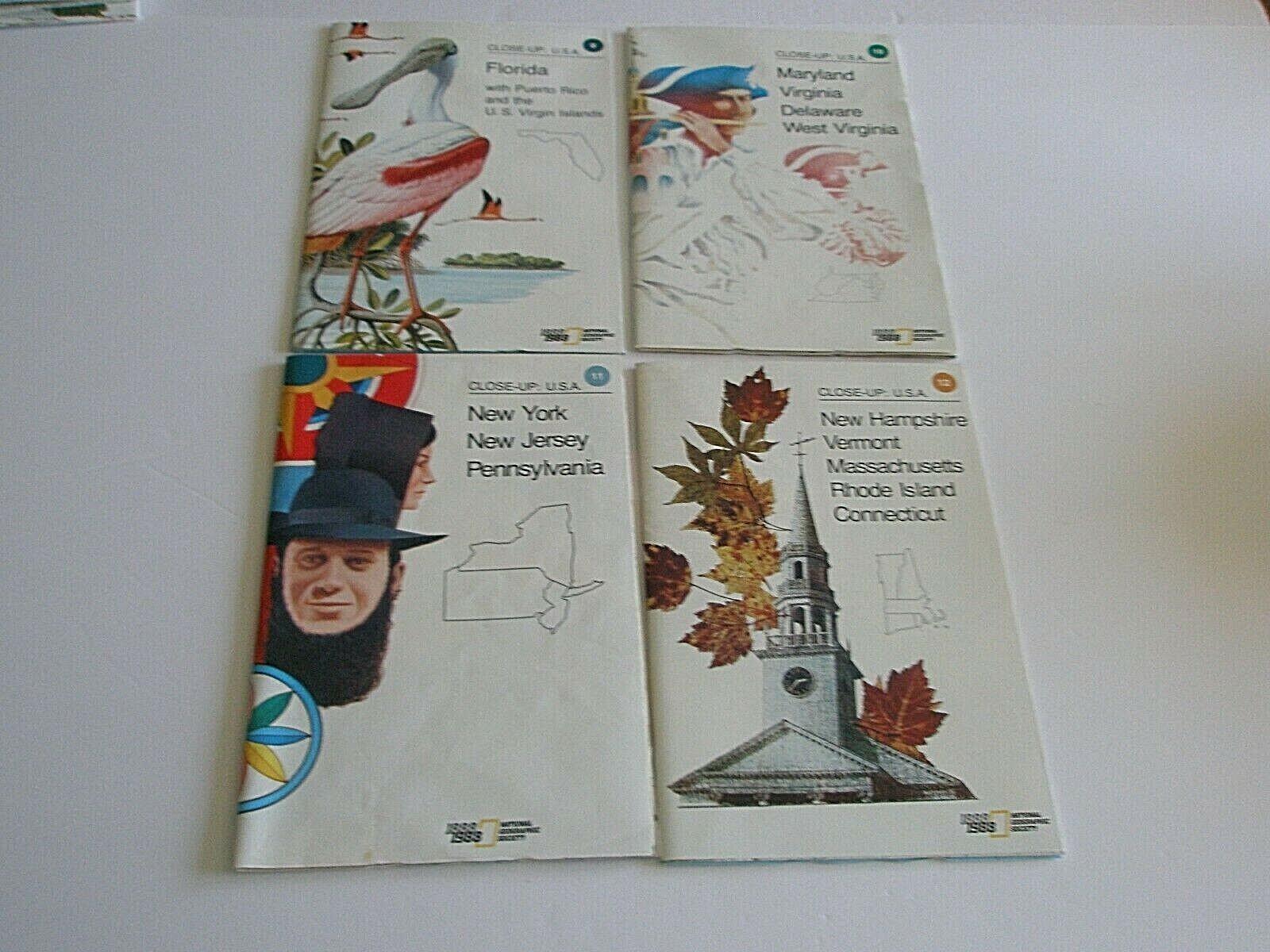 Close-Up U.S.A Maps National Geographic 1988 case reference book homeschool
