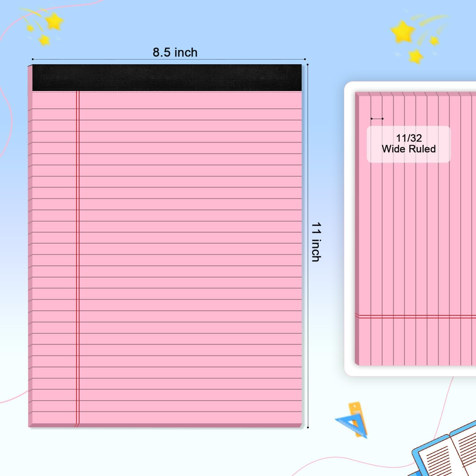 3 pcs Legal Pads 8.5 x 11 Note Pads, Colored Legal Notepads 8.5 x 11, Noteboo…