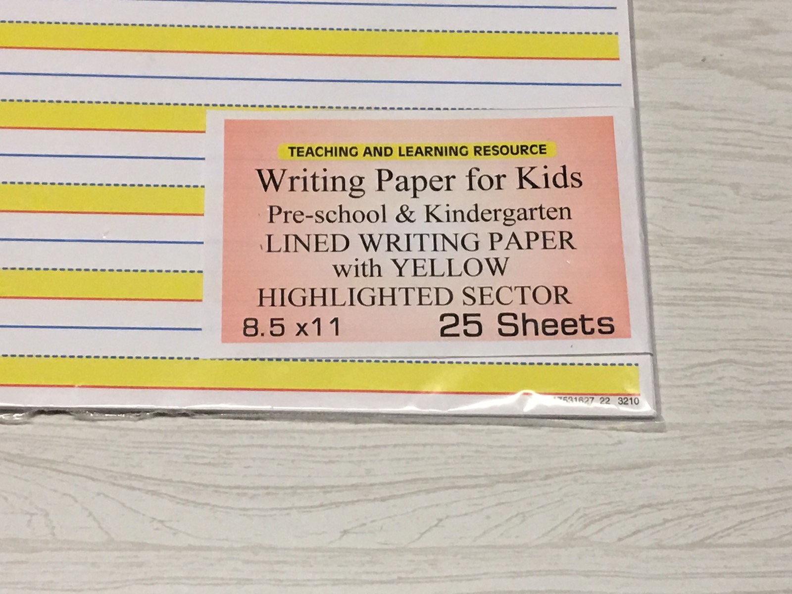 Writing Paper for Kids – Lined Writing Paper Yellow Highlighted Sectors
