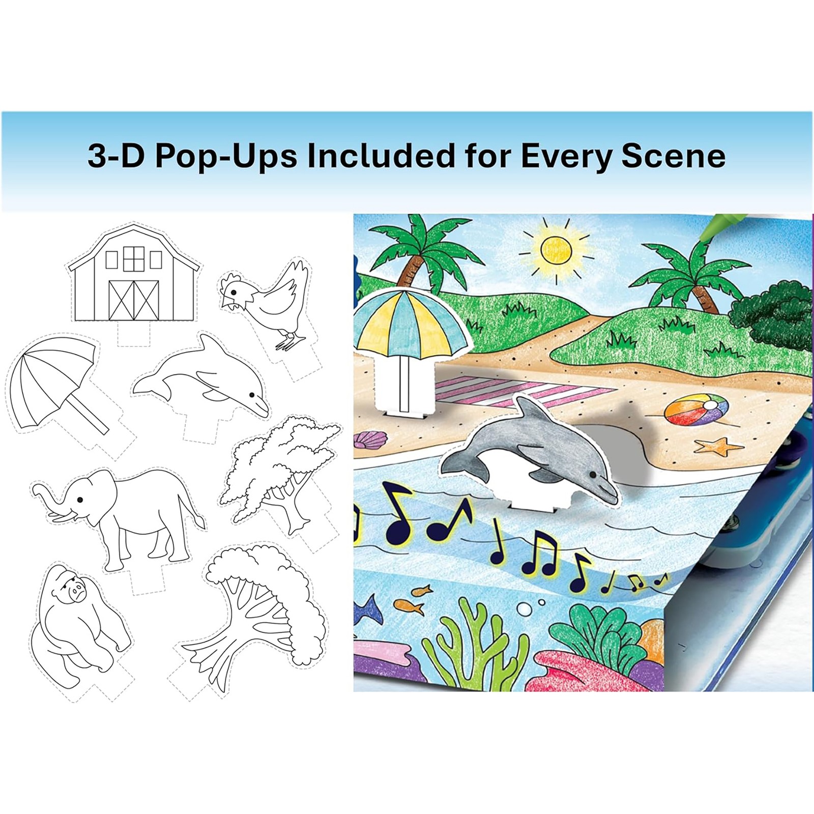 SNAP CIRCUITS: Snap & Draw – Color 3D Landscape Scene & Build Sound Circuits, 4+
