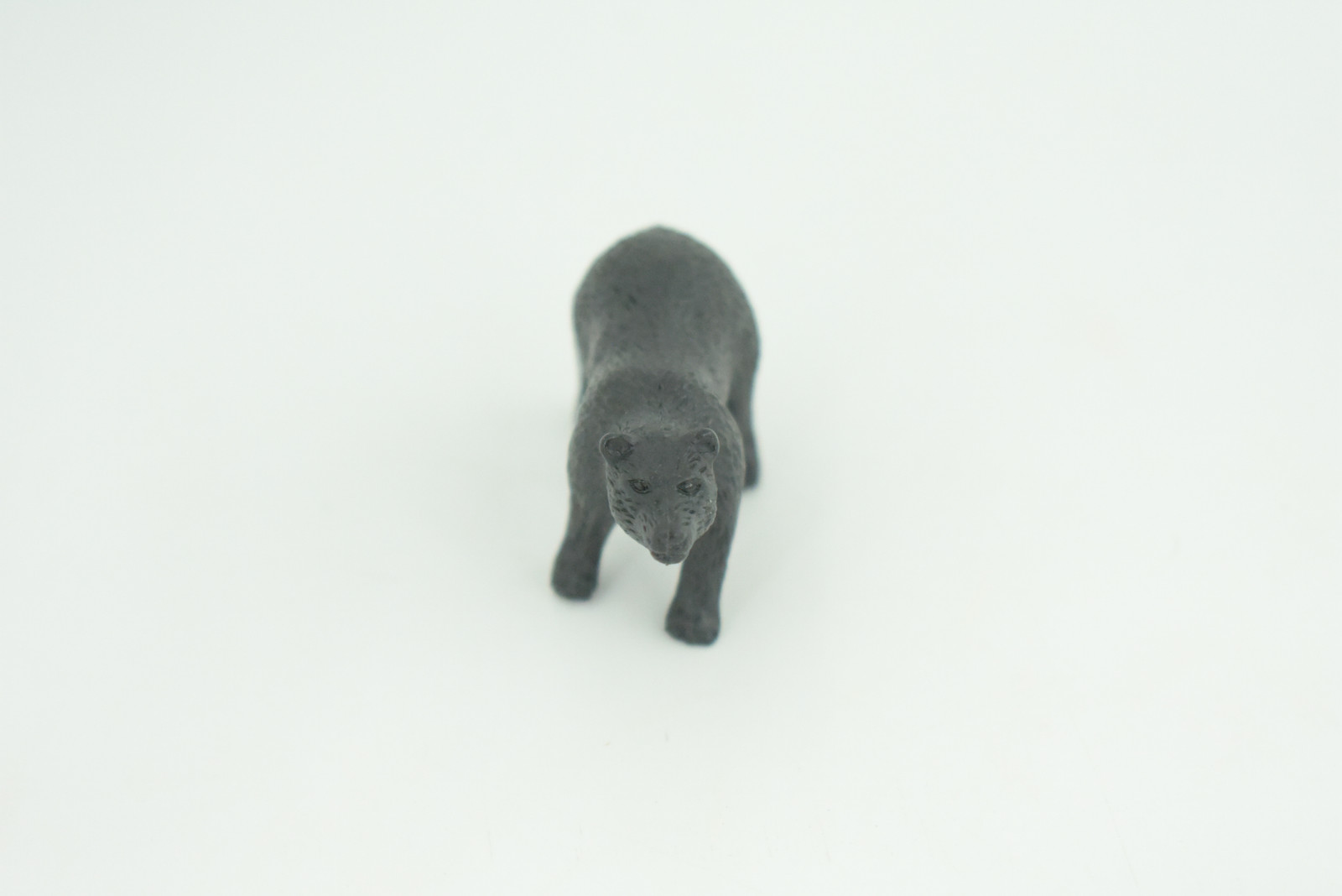 Black Bear Toy, Realistic Hand Painted Rubber Bear Model 2 1/4 Inches F3545 B17